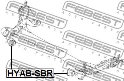 Сайлентблок задней балки FEBEST HYAB-SBR Сайлентблок задней балки FEBEST HYAB-SBR
