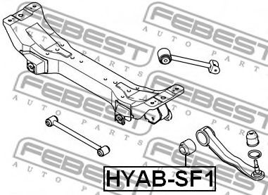 Сайлентблок рычага FEBEST HYAB-SF1 Сайлентблок рычага FEBEST HYAB-SF1