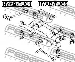 Сайлентблок рычага FEBEST HYAB-TUC4 Сайлентблок рычага FEBEST HYAB-TUC4