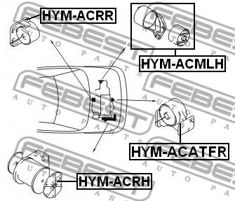 Подушка двигателя FEBEST HYM-ACATFR Подушка двигателя FEBEST HYM-ACATFR