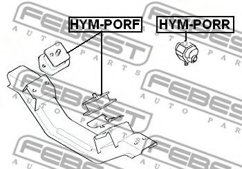 Подушка двигателя FEBEST HYM-PORR Подушка двигателя FEBEST HYM-PORR