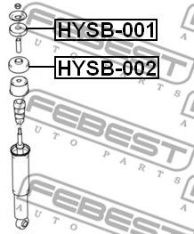 Дистанционная труба, амортизатор FEBEST HYSB-002 Дистанционная труба, амортизатор FEBEST HYSB-002