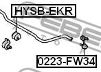 Втулка стабилизатора FEBEST HYSB-EKR Втулка стабилизатора FEBEST HYSB-EKR
