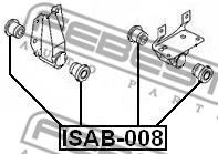 Сайлентблок рычага FEBEST ISAB-008 Сайлентблок рычага FEBEST ISAB-008