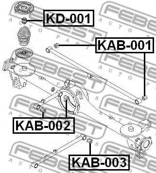 Сайлентблок рычага FEBEST KAB-001 Сайлентблок рычага FEBEST KAB-001