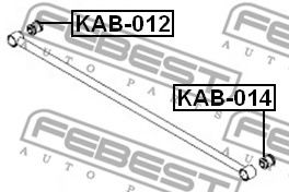 Сайлентблок рычага FEBEST KAB-014 Сайлентблок рычага FEBEST KAB-014