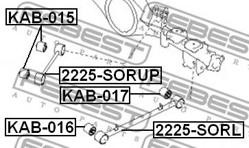 Сайлентблок рычага FEBEST KAB-017 Сайлентблок рычага FEBEST KAB-017