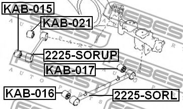 Сайлентблок рычага FEBEST KAB-021 Сайлентблок рычага FEBEST KAB-021