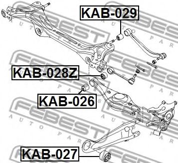 Сайлентблок рычага FEBEST KAB-027 Сайлентблок рычага FEBEST KAB-027