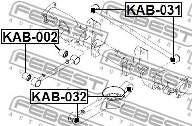 Сайлентблок рычага FEBEST KAB-032 Сайлентблок рычага FEBEST KAB-032