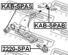 Сайлентблок рычага FEBEST KAB-SPAS Сайлентблок рычага FEBEST KAB-SPAS