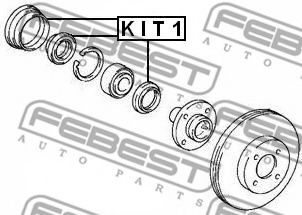 Уплотняющее кольцо, ступица колеса FEBEST KIT1 Уплотняющее кольцо, ступица колеса FEBEST KIT1