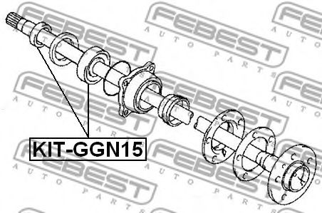 Подшипник, приводной вал FEBEST KIT-GGN15 Подшипник, приводной вал FEBEST KIT-GGN15