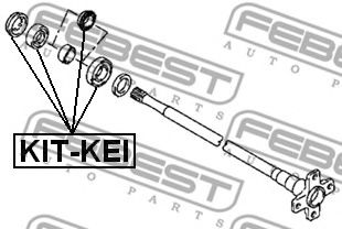 Подшипник, приводной вал FEBEST KIT-KEI Подшипник, приводной вал FEBEST KIT-KEI
