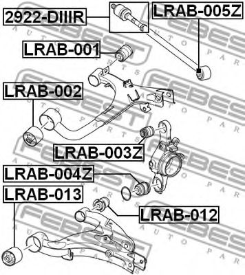 Сайлентблок рычага FEBEST LRAB-012 Сайлентблок рычага FEBEST LRAB-012