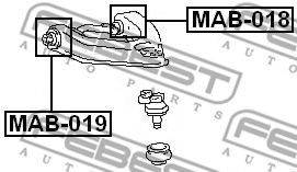 Сайлентблок рычага FEBEST MAB-019 Сайлентблок рычага FEBEST MAB-019
