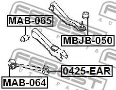 Сайлентблок рычага FEBEST MAB-065 Сайлентблок рычага FEBEST MAB-065