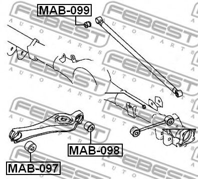 Сайлентблок рычага FEBEST MAB-097 Сайлентблок рычага FEBEST MAB-097