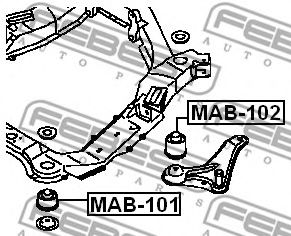 Сайлентблок задней балки FEBEST MAB-101 Сайлентблок задней балки FEBEST MAB-101