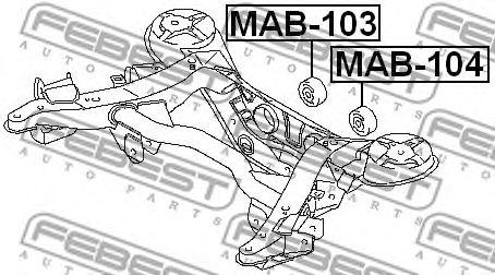 Опора, дифференциал FEBEST MAB-103 Опора, дифференциал FEBEST MAB-103