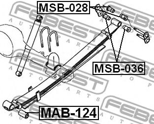 Втулка рессоры FEBEST MAB-124 Втулка рессоры FEBEST MAB-124