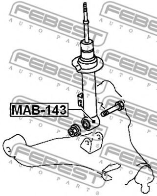 Втулка, амортизатор FEBEST MAB-143 Втулка, амортизатор FEBEST MAB-143