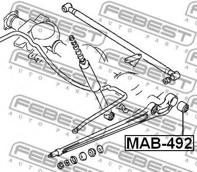 Сайлентблок рычага FEBEST MAB-492 Сайлентблок рычага FEBEST MAB-492