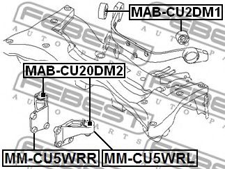 Опора, дифференциал FEBEST MAB-CU20DM2 Опора, дифференциал FEBEST MAB-CU20DM2