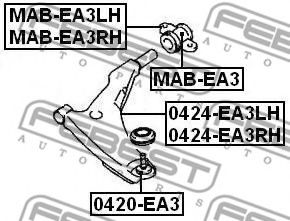 Сайлентблок рычага FEBEST MAB-EA3RH Сайлентблок рычага FEBEST MAB-EA3RH