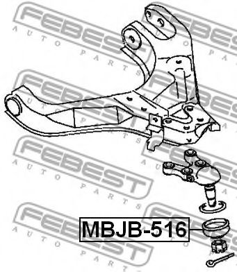 Шаровая опора комплект FEBEST MBJB-516 Шаровая опора комплект FEBEST MBJB-516