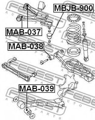 Шаровая опора комплект FEBEST MBJB-900 Шаровая опора комплект FEBEST MBJB-900