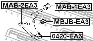 Шаровая опора комплект FEBEST MBJB-EA3 Шаровая опора комплект FEBEST MBJB-EA3