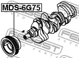 Шкив коленвала FEBEST MDS-6G75 Шкив коленвала FEBEST MDS-6G75