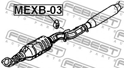 Монтажный комплект системы выпуска FEBEST MEXB-03 Монтажный комплект системы выпуска FEBEST MEXB-03
