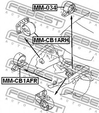 Подушка двигателя FEBEST MM-034 Подушка двигателя FEBEST MM-034