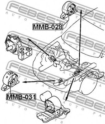 Подушка двигателя FEBEST MMB-028 Подушка двигателя FEBEST MMB-028