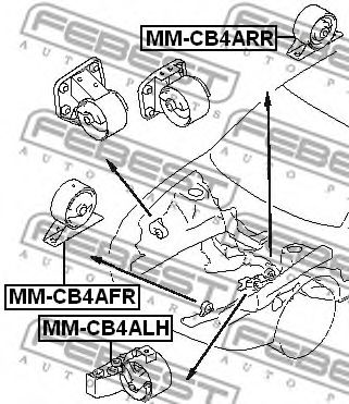 Подушка двигателя FEBEST MM-CB4ALH Подушка двигателя FEBEST MM-CB4ALH