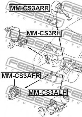 Подушка двигателя FEBEST MM-CS3RH Подушка двигателя FEBEST MM-CS3RH