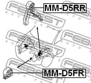 Подушка двигателя FEBEST MM-D5RR Подушка двигателя FEBEST MM-D5RR