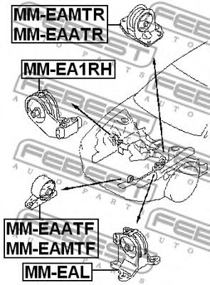 Подушка двигателя FEBEST MM-EA1RH Подушка двигателя FEBEST MM-EA1RH