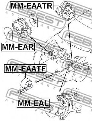 Подушка двигателя FEBEST MM-EAATF Подушка двигателя FEBEST MM-EAATF