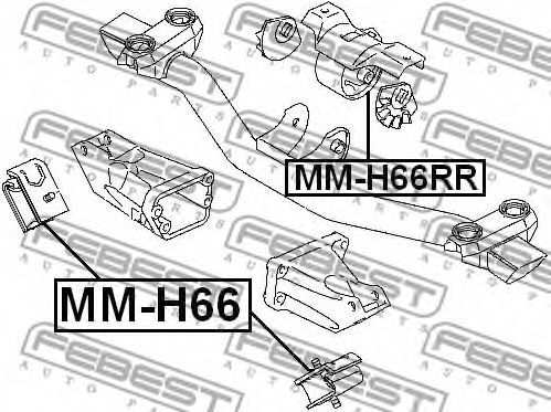 Подушка двигателя FEBEST MM-H66 Подушка двигателя FEBEST MM-H66