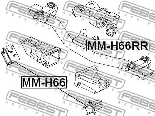 Подушка двигателя FEBEST MM-H66RR Подушка двигателя FEBEST MM-H66RR