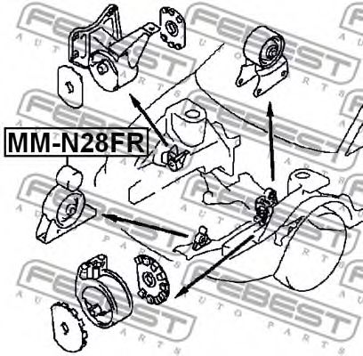 Подушка двигателя FEBEST MM-N28FR Подушка двигателя FEBEST MM-N28FR