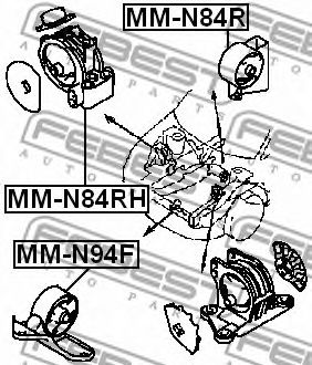 Подушка двигателя FEBEST MM-N94F Подушка двигателя FEBEST MM-N94F