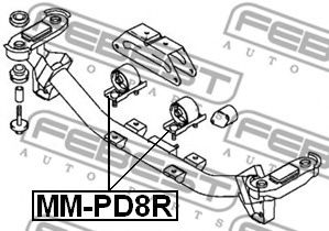 Подушка двигателя FEBEST MM-PD8R Подушка двигателя FEBEST MM-PD8R