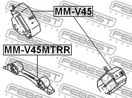Подушка двигателя FEBEST MM-V45MTRR Подушка двигателя FEBEST MM-V45MTRR