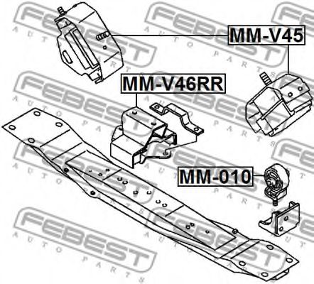 Подушка двигателя FEBEST MM-V46RR Подушка двигателя FEBEST MM-V46RR