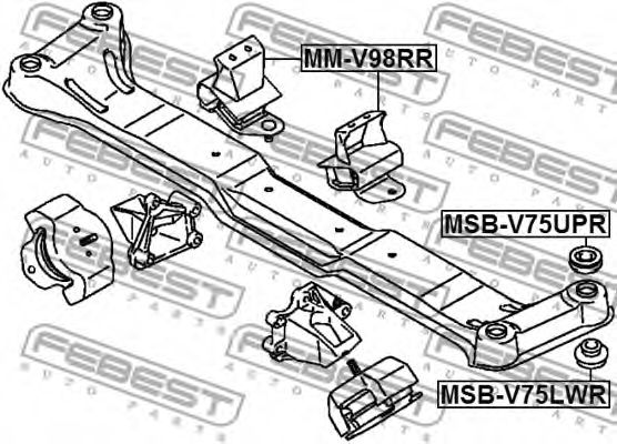 Подушка двигателя FEBEST MM-V98RR Подушка двигателя FEBEST MM-V98RR