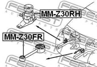 Подушка двигателя FEBEST MM-Z30RH Подушка двигателя FEBEST MM-Z30RH